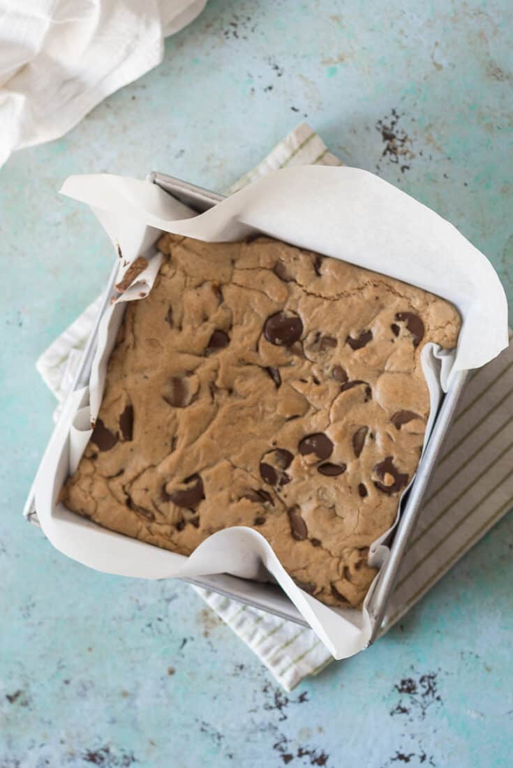 Best Blondies Ever in a baking pan