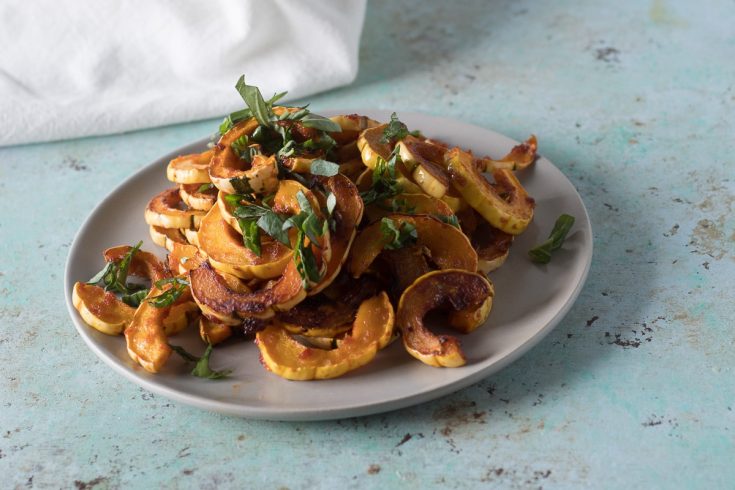 Gochujang Roasted Delicata Squash. From Blossom to Stem | www.blossomtostem.net