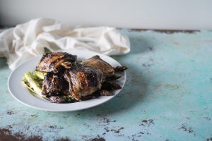 Lemon Balsamic Grilled Chicken with Asparagus. From Blossom to Stem | www.blossomtostem.net