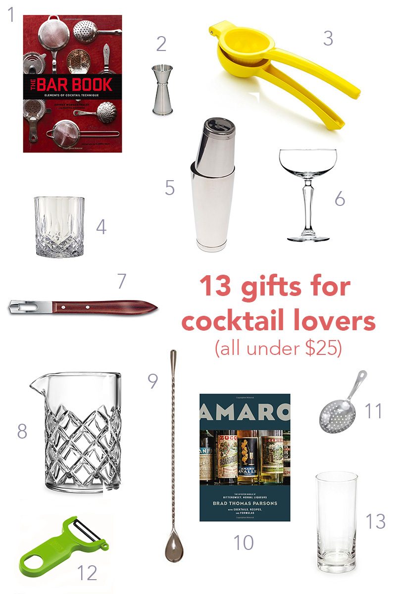 13 Gifts for Cocktail Lovers (all under $25) | Blossom to Stem | www.blossomtostem.net