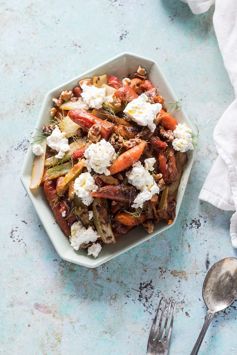 Caramelized Carrots with Fennel and Ricotta from Blossom to Stem | www.blossomtostem.net