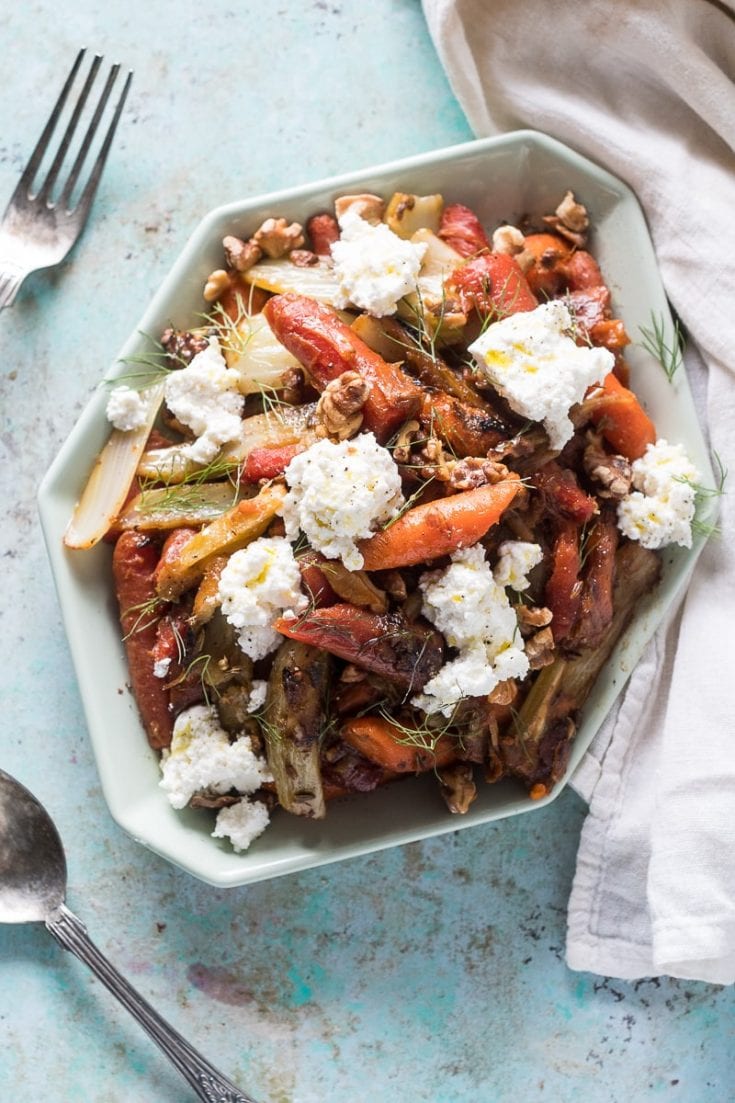 Caramelized Carrots with Fennel and Ricotta from Blossom to Stem | www.blossomtostem.net