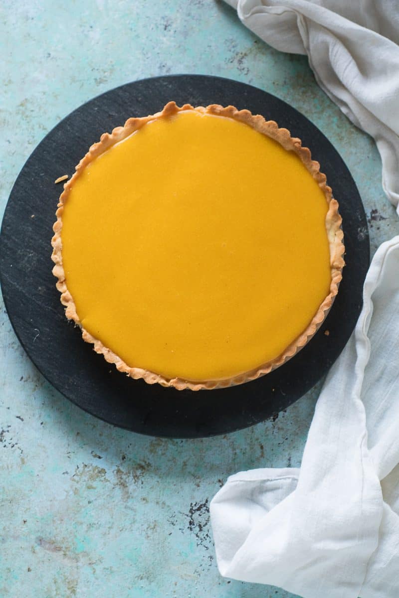 Passion fruit tart before decoration