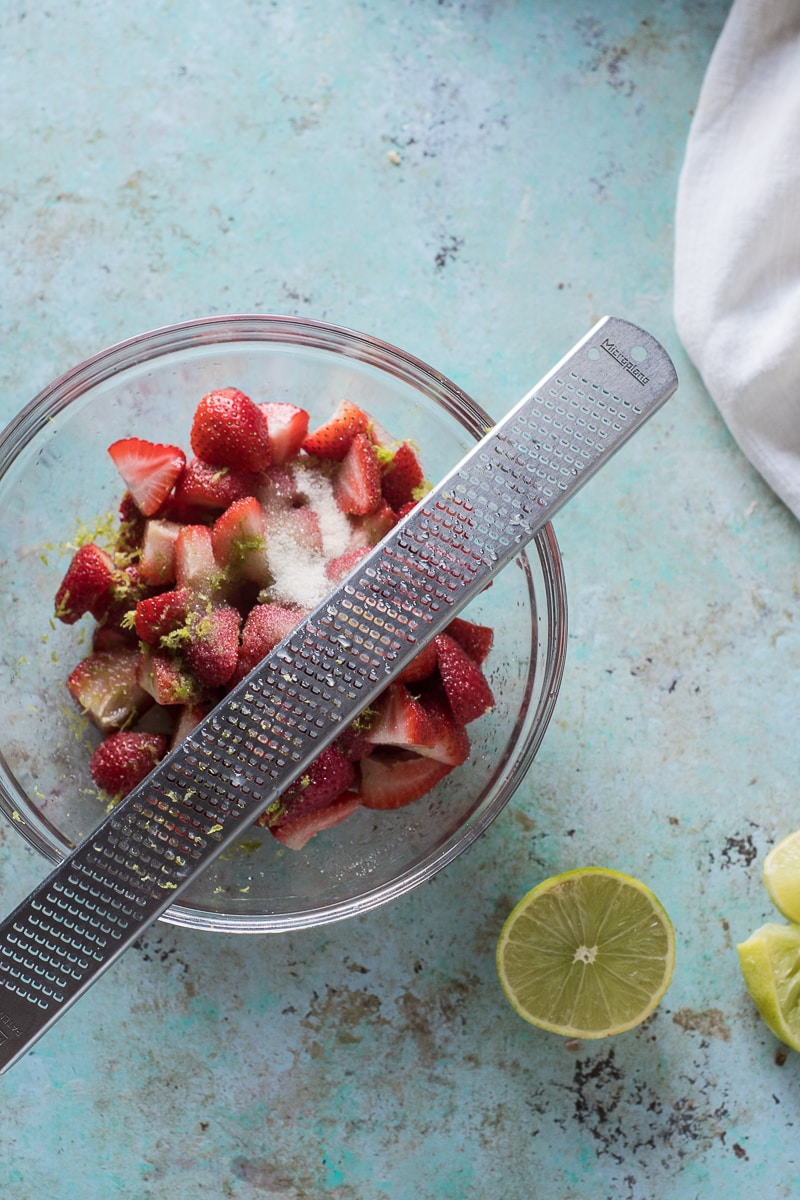 Strawberry Pavlova with Mezcal and Lime from Blossom to Stem | www.blossomtostem.net