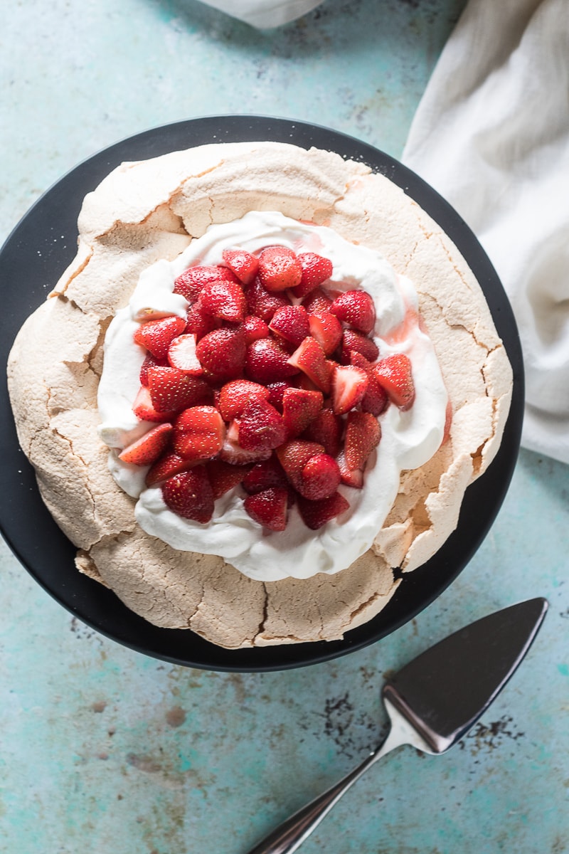 Strawberry Pavlova with Mezcal and Lime from Blossom to Stem | www.blossomtostem.net