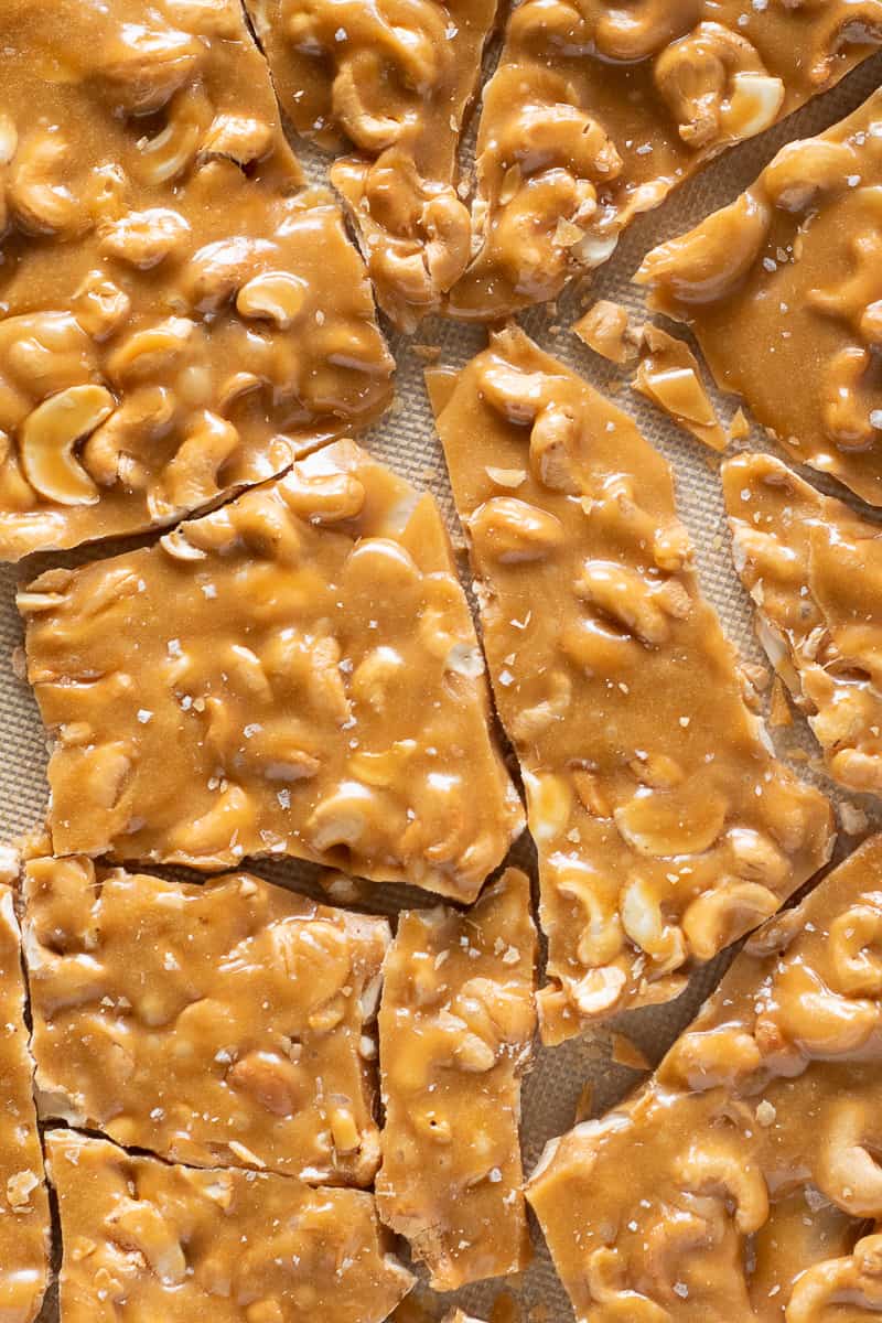 Cashew Brittle close up