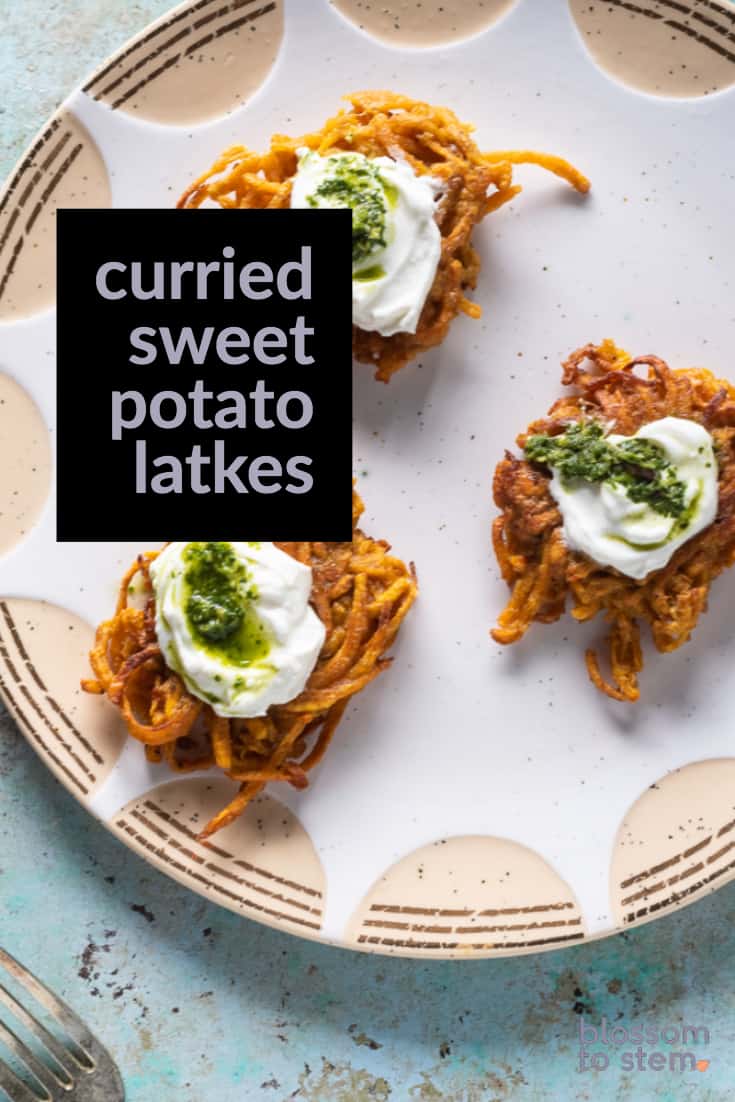 Curried Sweet Potato Latkes