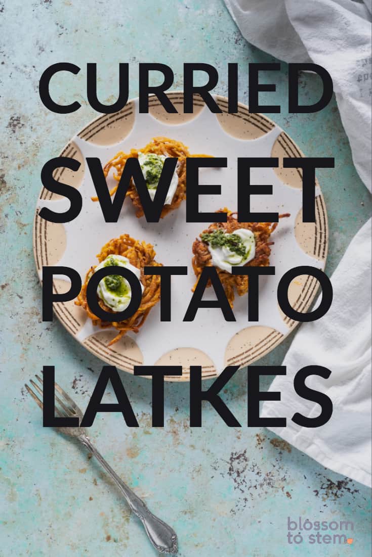 Curried Sweet Potato Latkes