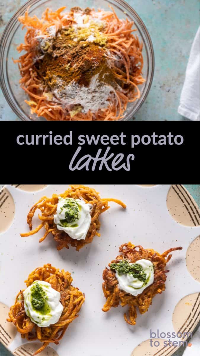 Curried Sweet Potato Latkes