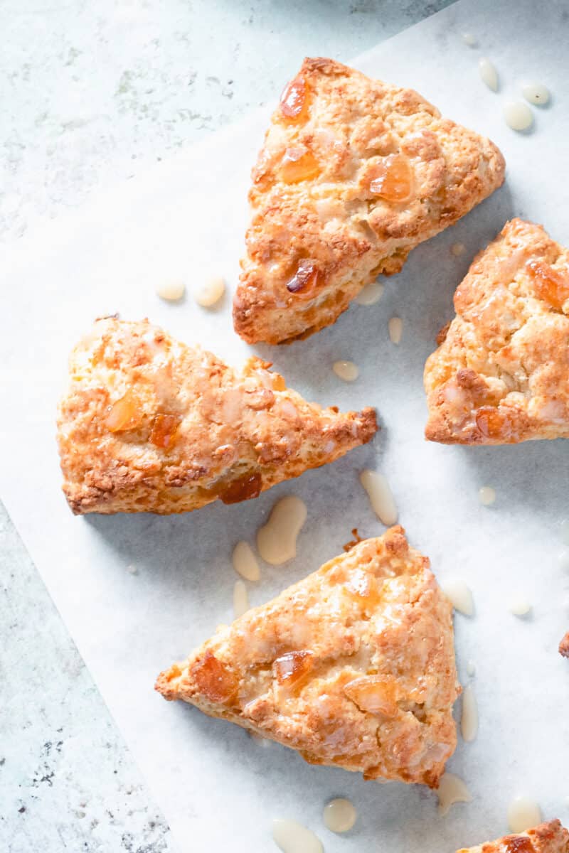 Orange Ginger Scones close up