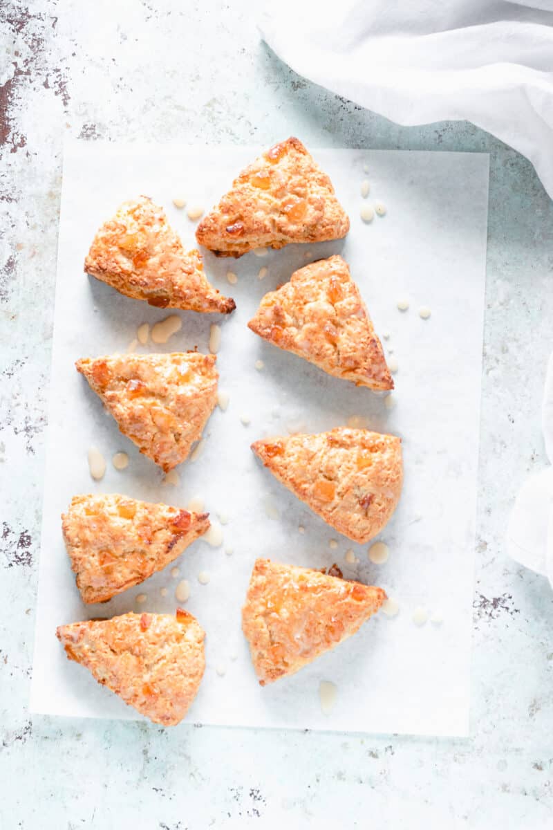 Orange Ginger Scones with Creme Fraiche Icing