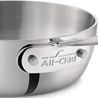 All-Clad 4211 Stainless Steel Tri-Ply Bonded Dishwasher Safe Saucier Pan / Cookware, 1-Quart, Silver