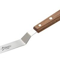 Ateco 1385 Offset Spatula with 4.5-Inch Stainless Steel Blade, Wood Handle, 4.5 Inch