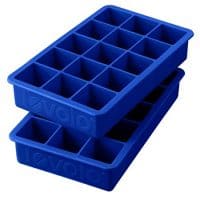 Tovolo Perfect Cube Ice Trays, Sturdy Silicone, Fade Resistant, Stratus Blue, 1.25" Cubes - Set of 2