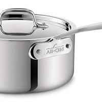 All-Clad 4203 Stainless Steel Tri-Ply Bonded Dishwasher Safe Sauce Pan with Lid / Cookware, 3-Quart, Silver