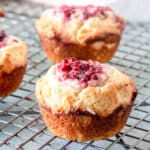 Raspberry Lemon Muffins, up close