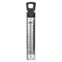 Polder Candy/Jelly/Deep Fry Thermometer, Stainless Steel, with Pot Clip Attachment and Quick Reference Temperature Guide