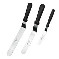 Ateco Ultra Offset Spatula 3 Piece Set; Top Sellers 1305 - 4.25 Inch, 1307 - 7.75 Inch, and 1309 - 9.75 Inch, Stainless Steel Blades