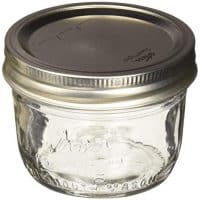 Kerr Wide Mouth Half-Pint Glass Mason Jars 8-Ounces with Lids and Bands 12-Count per Case (1-Case)