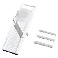 Benriner Mandoline Slicer, with 4 Japanese Stainless Steel Blades, BPA Free, 
 New Model