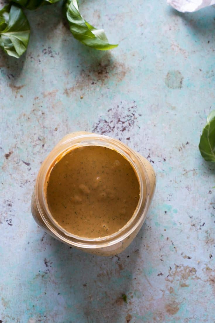 Peanut Sauce with Coconut Milk and Basil