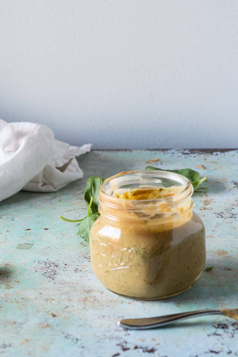 Peanut Sauce with Coconut Milk and Basil