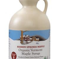 Hidden Springs Organic Vermont Maple Syrup, Grade A Dark Robust (Formerly Grade B), 32 Ounce, 1 Quart, Family Farms, BPA-free Jug