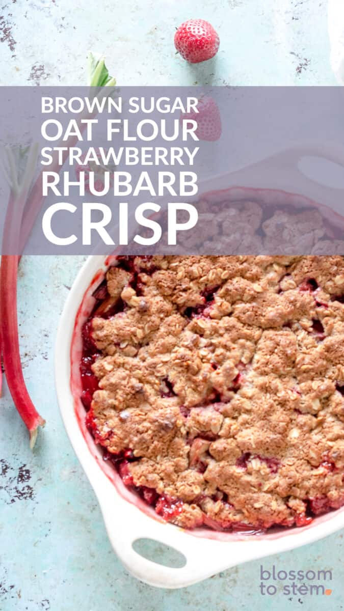 Brown Sugar Oat Flour Strawberry Rhubarb Crisp