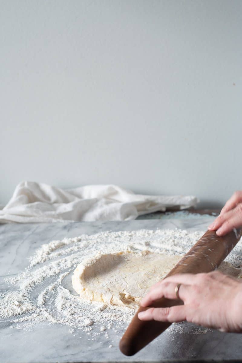 Rolling out pie dough