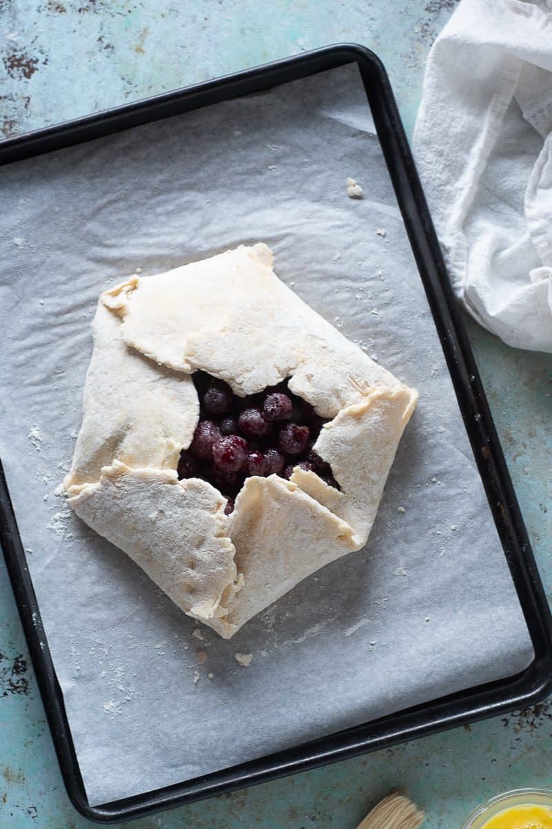 Unbaked galette before egg wash