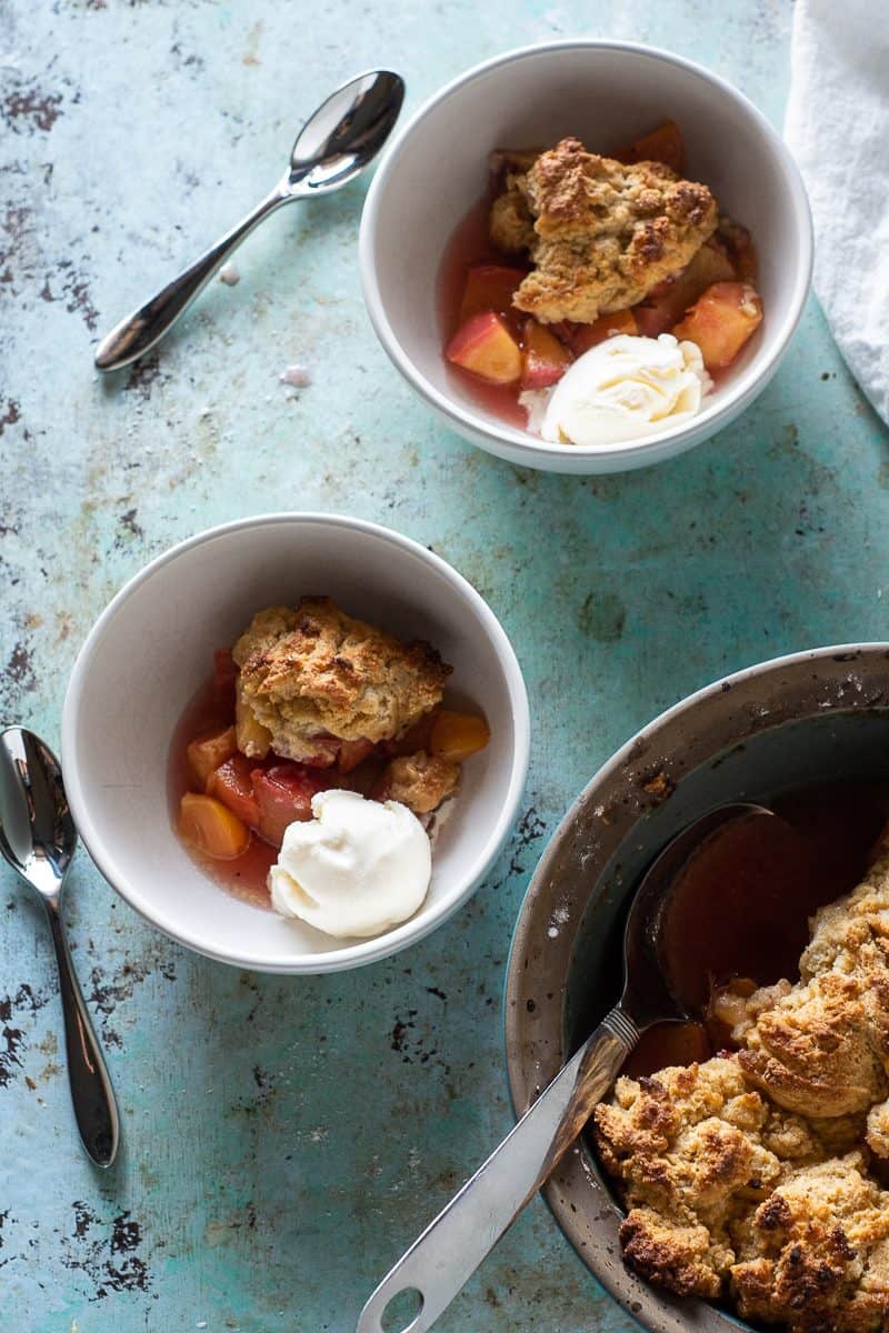 Peach Cobbler with Cornmeal