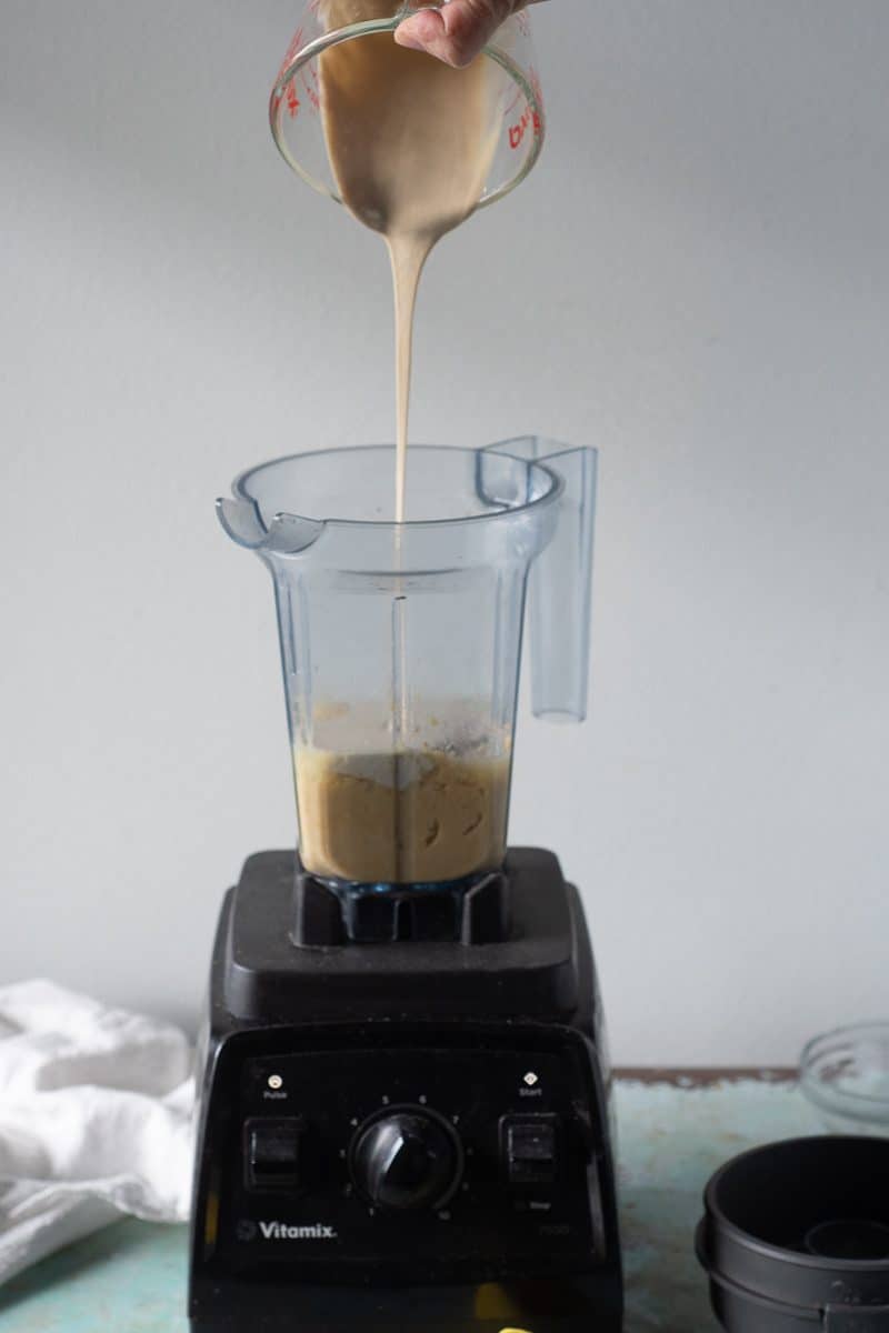 Adding tahini to a blender