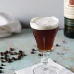 Irish Coffee on a cocktail napkin