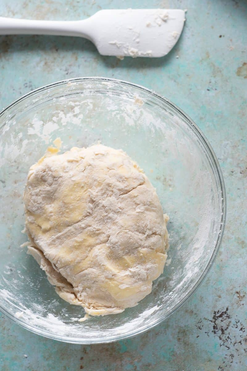 Pie dough in a bowl