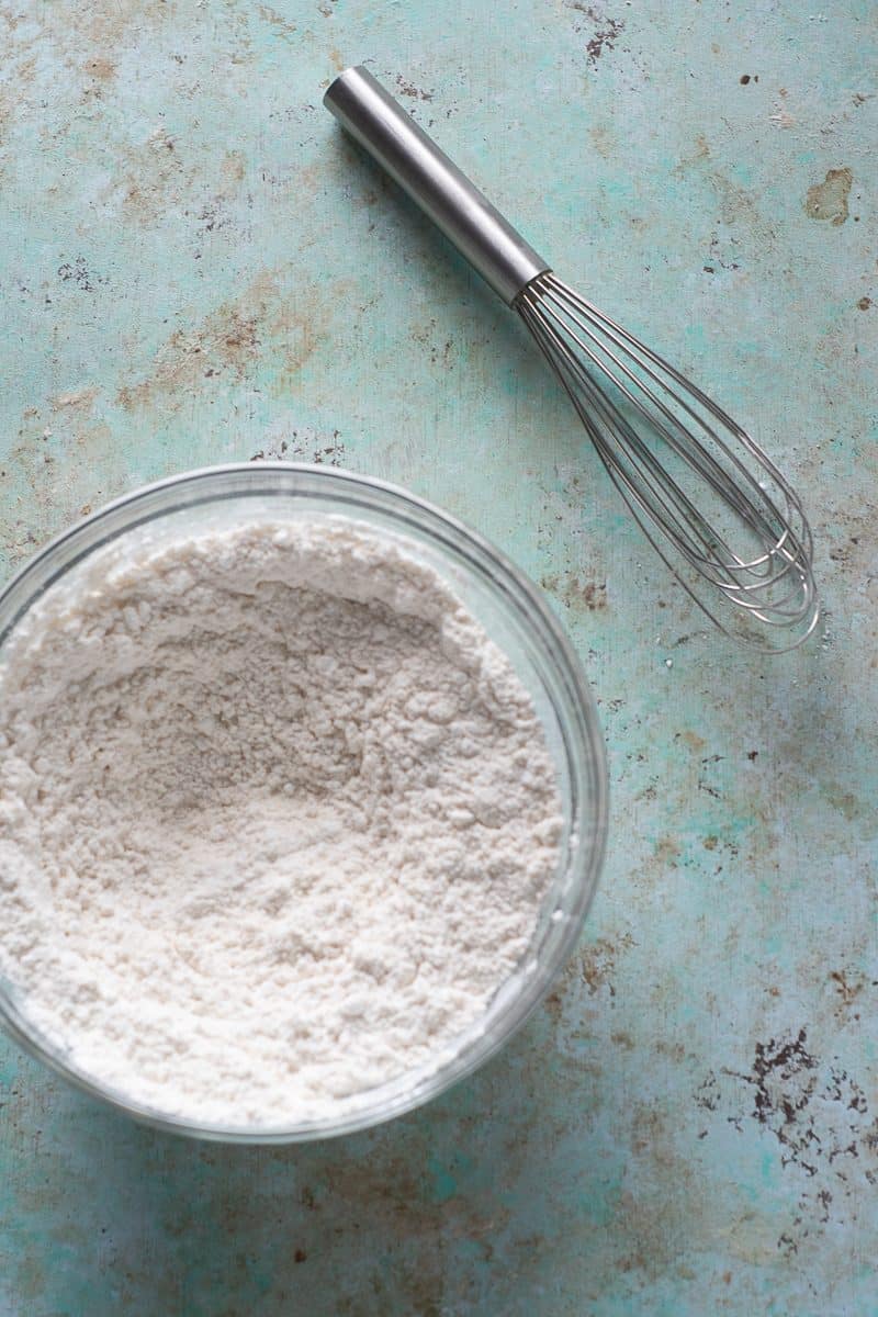 Flour, confectioners' sugar, and salt whisked together