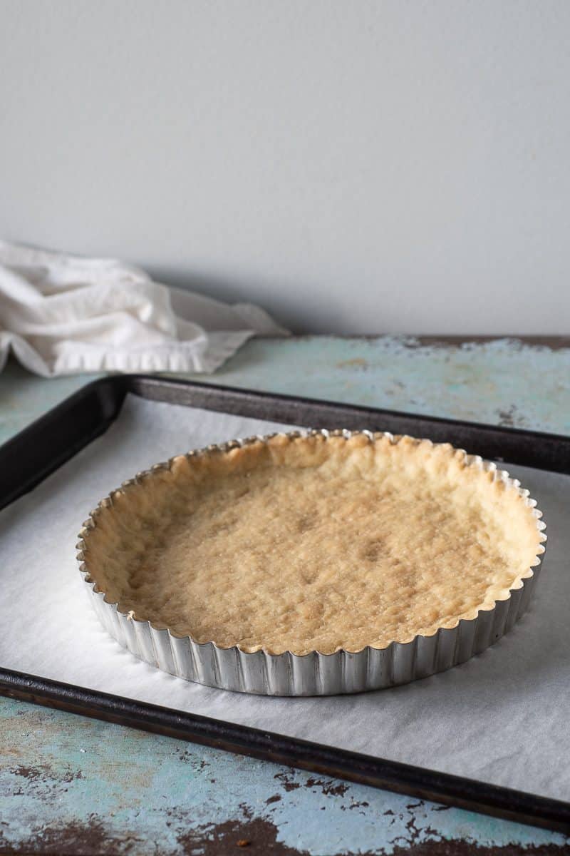 Easy Shortbread Tart Crust after baking