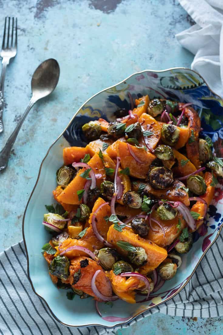 Butternut Squash and Brussels Sprouts in Agrodolce