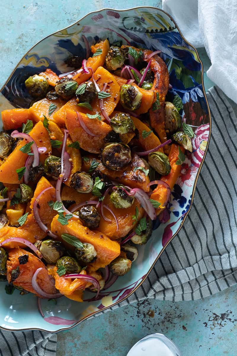 Butternut Squash and Brussels Sprouts in Agrodolce
