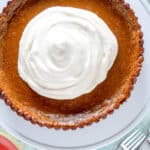 Caramel Pumpkin Tart, overhead view