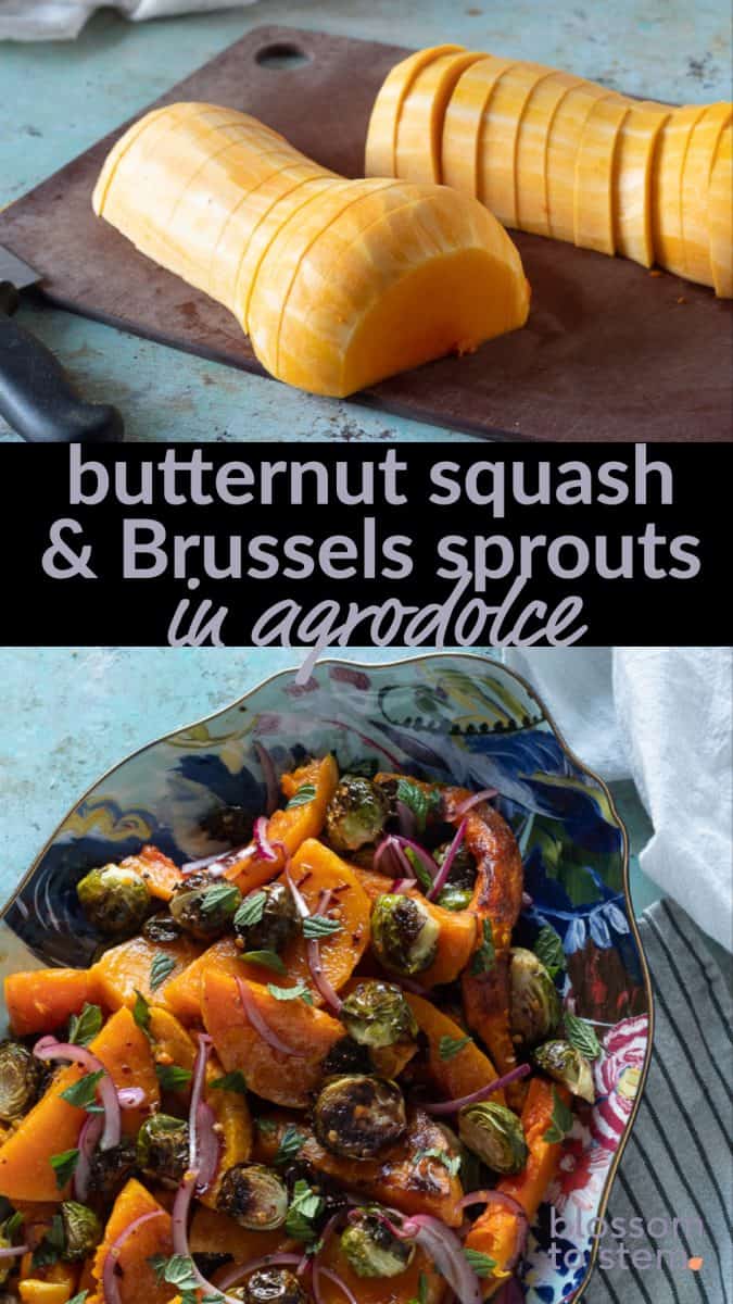 butternut squash & brussels sprouts in agrodolce