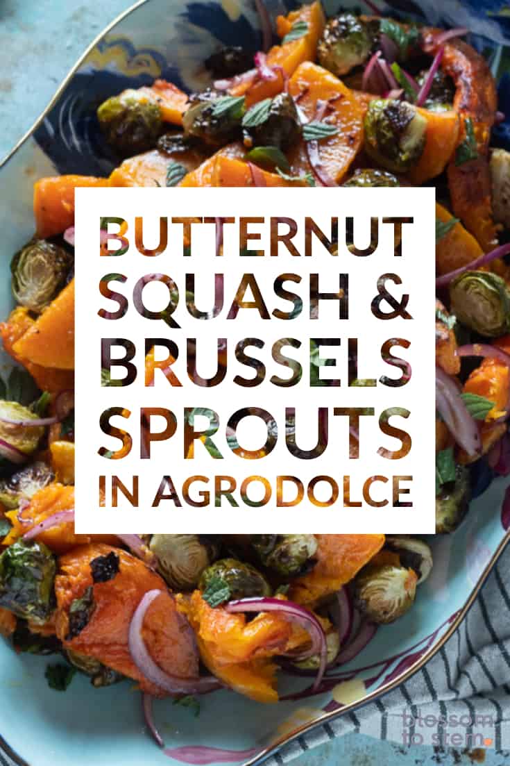 butternut squash & brussels sprouts in agrodolce