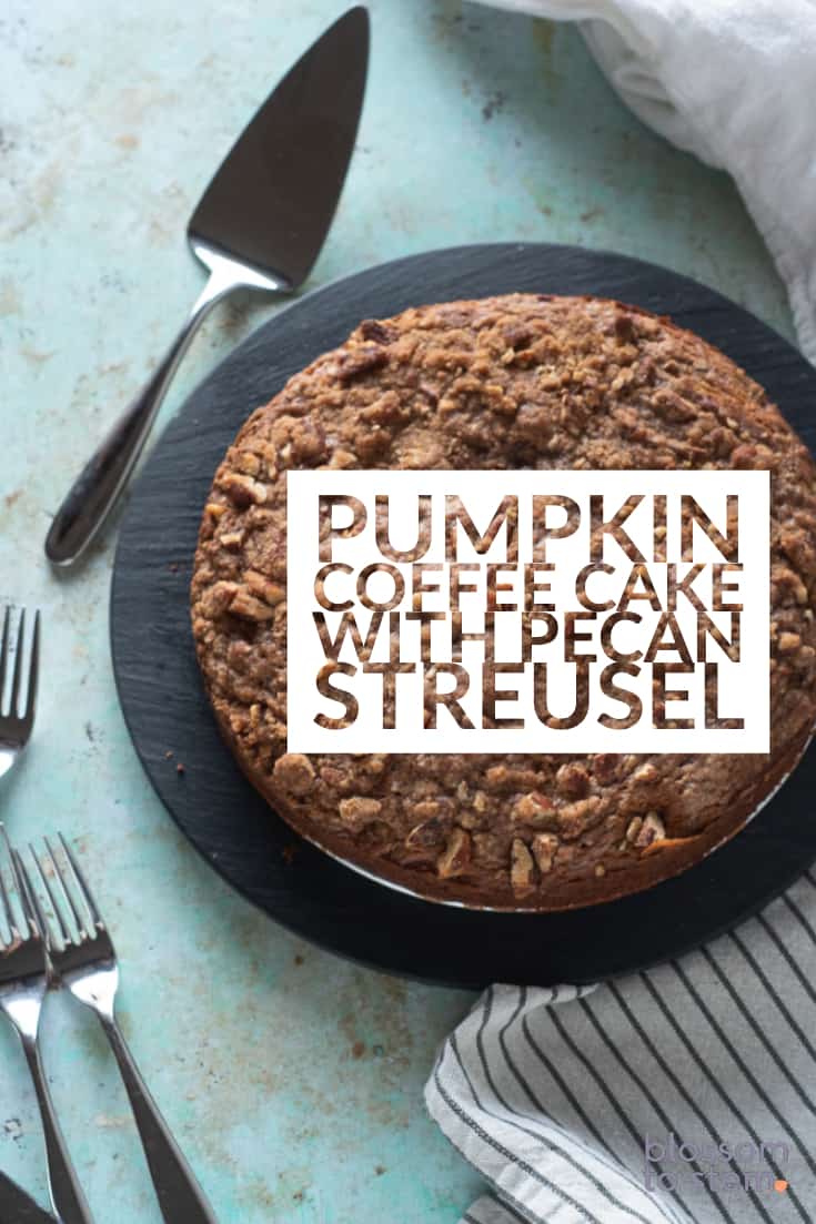 Pumpkin Coffee Cake with Pecan Streusel