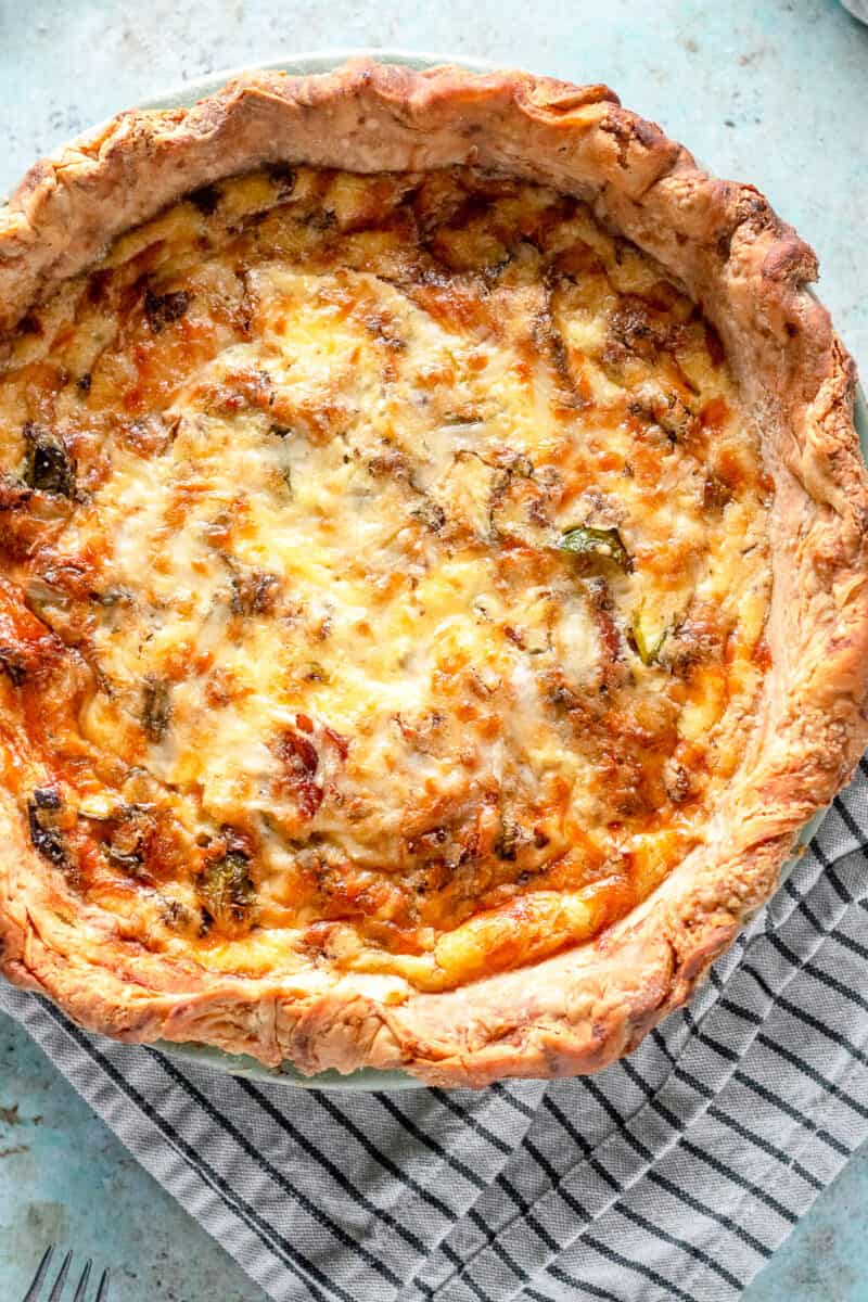 Bacon and Brussels Sprout Quiche