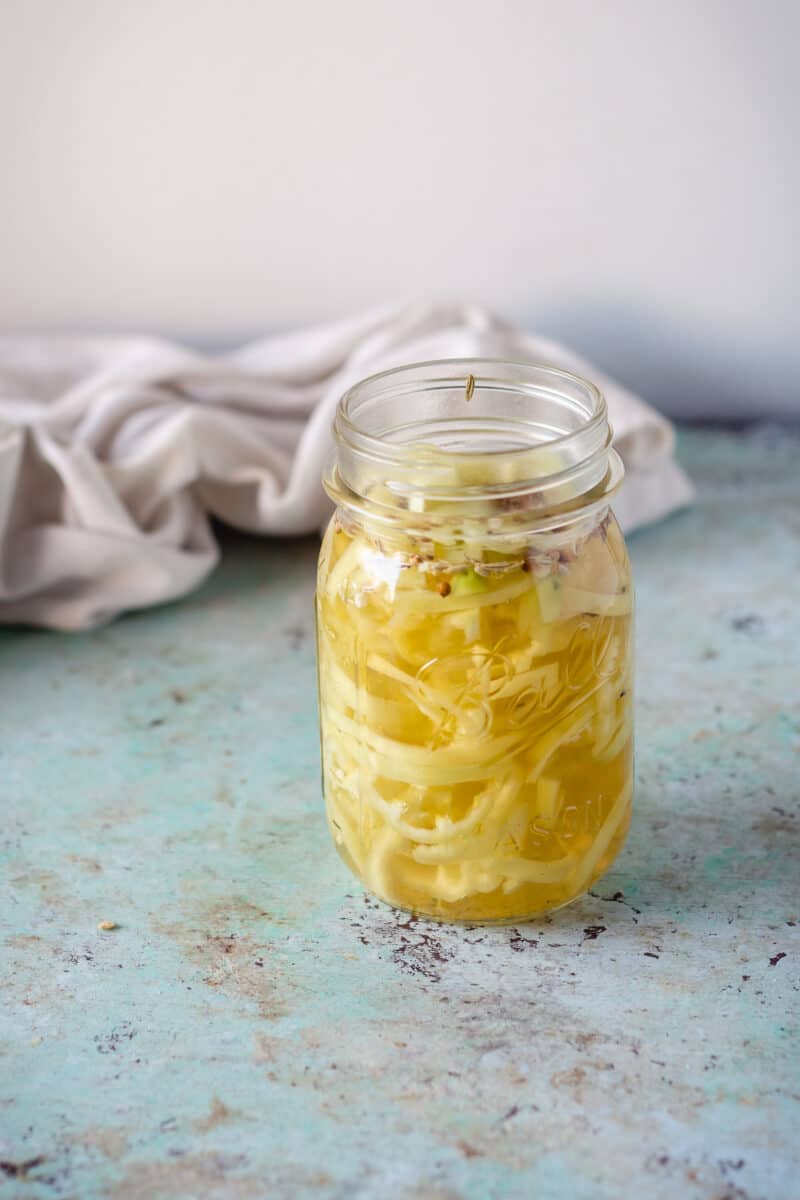 Quick Pickled Banana Peppers in a Jar