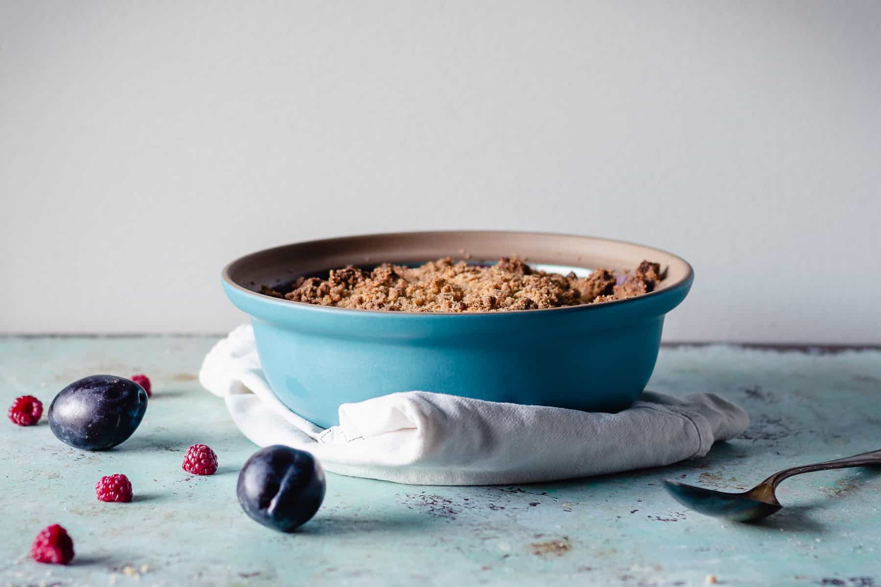 Plum And Raspberry Crumble Raspberry Plum Crisp with Walnuts and Cardamom - Blossom to Stem