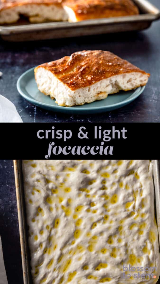 Crisp & light focaccia