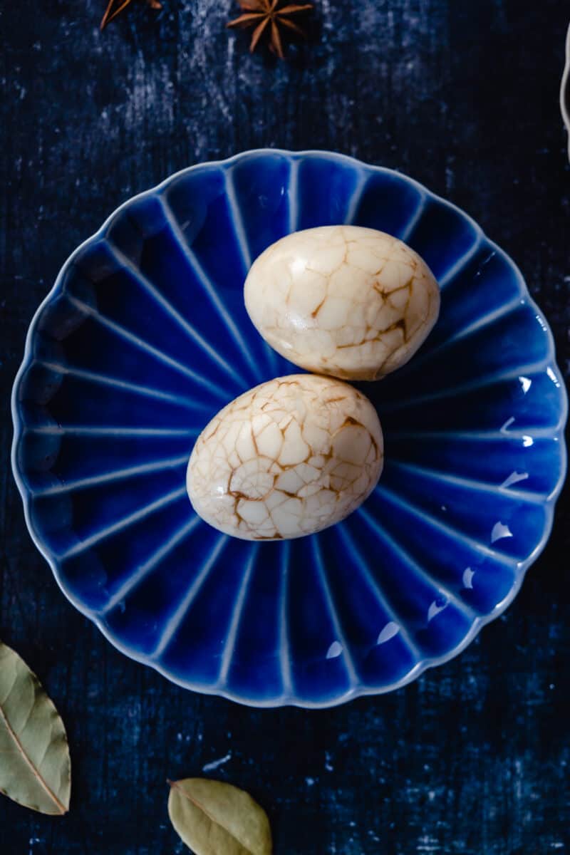 Marbled Chinese tea eggs